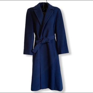 Vintage Cobalt Blue Pendleton Wool Wrap Coat